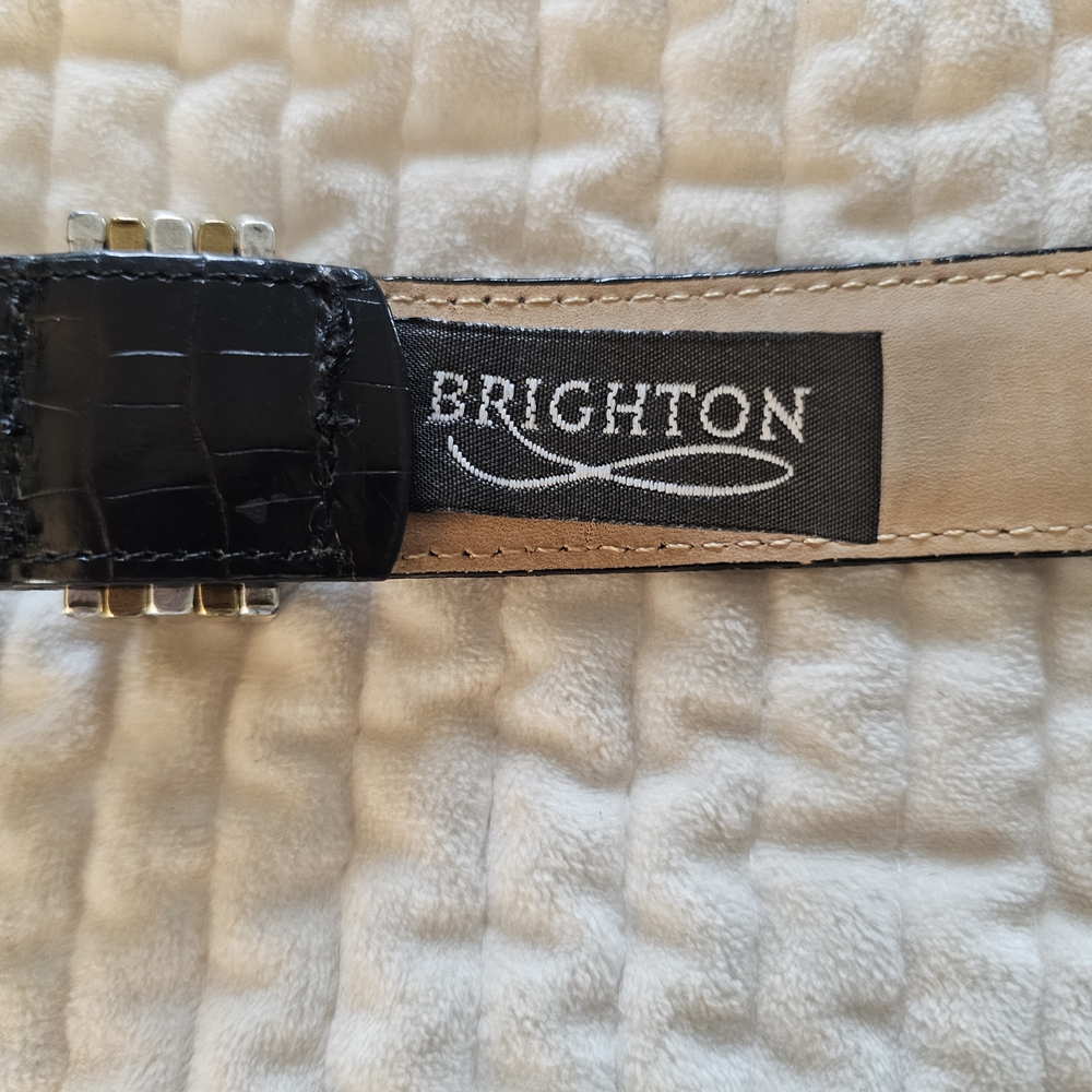 Brighton Black Leather Women's Belt - Picture 4 of 5